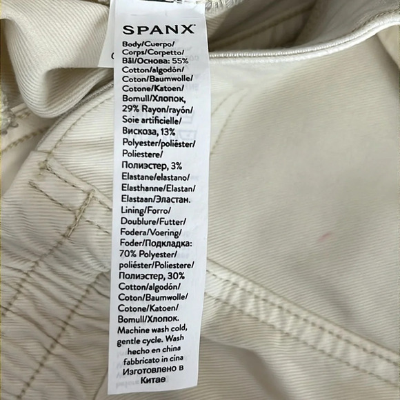 Spanx Stretch Twill Cargo Jogger Pants in Parchment - NWOT - Size Large - Picture 9 of 11